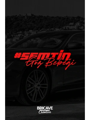 Semtin Göz Bebeği Yazı JDM Araba-Motosiklet Cam Etiket Sticker 19x6cm