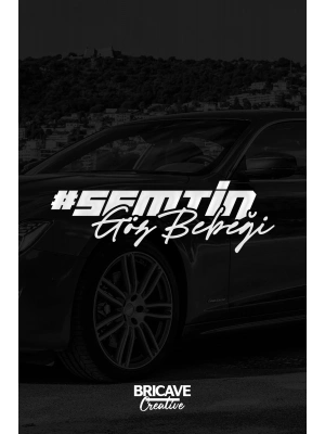 Semtin Göz Bebeği Yazı JDM Araba-Motosiklet Cam Etiket Sticker 19x6cm