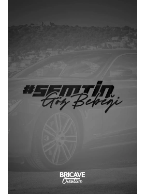 Semtin Göz Bebeği Yazı JDM Araba-Motosiklet Cam Etiket Sticker 19x6cm