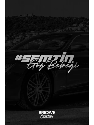 Semtin Göz Bebeği Yazı JDM Araba-Motosiklet Cam Etiket Sticker 19x6cm