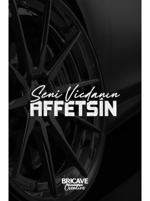 Seni Vicdanın Affetsin Yazı JDM Araba-Motosiklet Cam Etiket Sticker 24x8,4cm