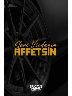 Seni Vicdanın Affetsin Yazı JDM Araba-Motosiklet Cam Etiket Sticker 24x8,4cm