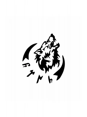 Göktürk Türk Kurt 15x13 cm Sticker Araba, Motorsiklet, Laptop, Cam Sticker