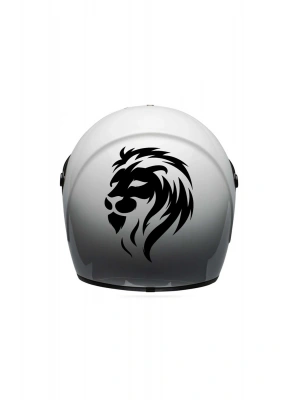 Aslan Araba, Motorsiklet, Kask, Laptop, Cam, Duvar Sticker 12x9 cm