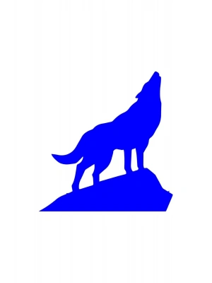 Uluyan Kurt Araba, Motorsiklet, Kask, Laptop, Cam Sticker 14x13 Cm