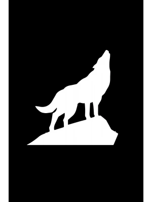 Uluyan Kurt Araba, Motorsiklet, Kask, Laptop, Cam Sticker 14x13 Cm