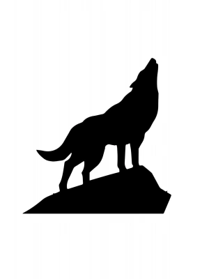 Uluyan Kurt Araba, Motorsiklet, Kask, Laptop, Cam Sticker 14x13 Cm