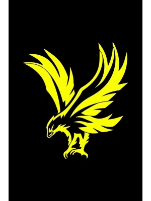 Uçan Kartal Oto Sticker, Motorsiklet Sticker, Kask Sticker 14x12 Cm