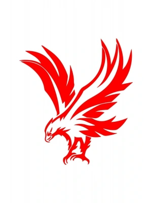 Uçan Kartal Oto Sticker, Motorsiklet Sticker, Kask Sticker 14x12 Cm