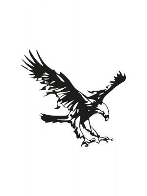 Uçan Kartal Oto Sticker, Motorsiklet Sticker, Kask Sticker 16 X 15 Cm