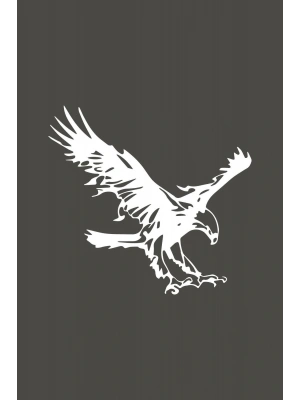 Uçan Kartal Oto Sticker, Motorsiklet Sticker, Kask Sticker 16 X 15 Cm