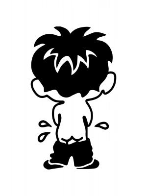 Çiş Yapan Çocuk Depo Kapağı Araba, Motorsiklet, Kask, Laptop, Cam Sticker 12x7 Cm