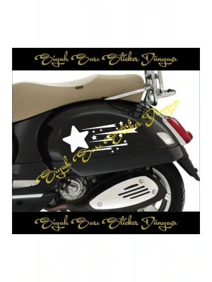 Yıldız Hız 25x13 2 Adet (SAĞ SOL) Depo Kapağı Araba Sticker Oto Motorsiklet Motor Kask Sticker
