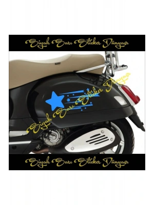 Yıldız Hız 25x13 2 Adet (SAĞ SOL) Depo Kapağı Araba Sticker Oto Motorsiklet Motor Kask Sticker