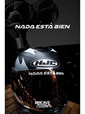 Nada Está Bien / Hiçbir Şey Yolunda Değil Yazı JDM Motosiklet Kask Etiket Sticker 12x1cm
