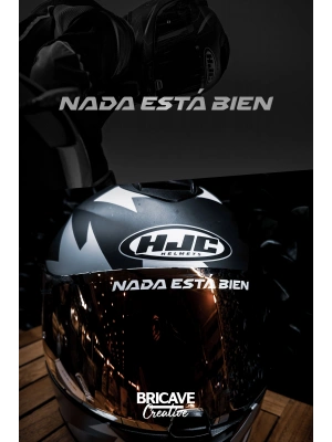 Nada Está Bien / Hiçbir Şey Yolunda Değil Yazı JDM Motosiklet Kask Etiket Sticker 12x1cm