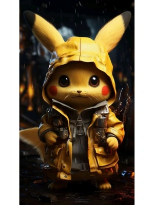 Araba Kapı Direk Kaplama Folyosu pikachu