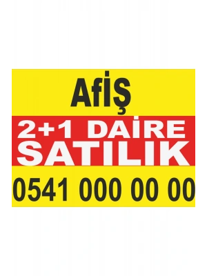 (100 Cm X 200 Cm) 2+1 Satılık Daire Branda - Afiş- Pankart