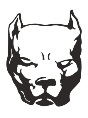 Pitbull Köpek Sticker 00435 10x7,5 Cm