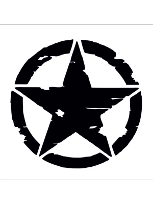 Army Star, Askeri Yıldız Off Road Sticker, 10x10 Cm, Oto Sticker,