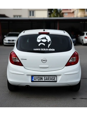 Sadece Ölüler Görür Oto Sticker Pala Araba Cam Sticker 16 X 15 Cm