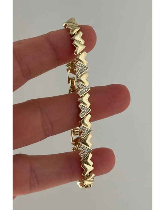 Özel Seri Ters Kalp Tasarım 14K Xuping Kadın Çelik Bileklik