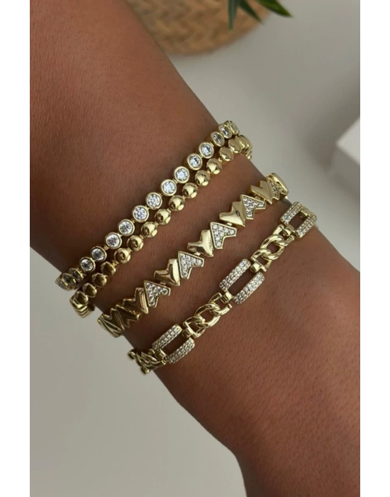 Özel Seri Ters Kalp Tasarım 14K Xuping Kadın Çelik Bileklik