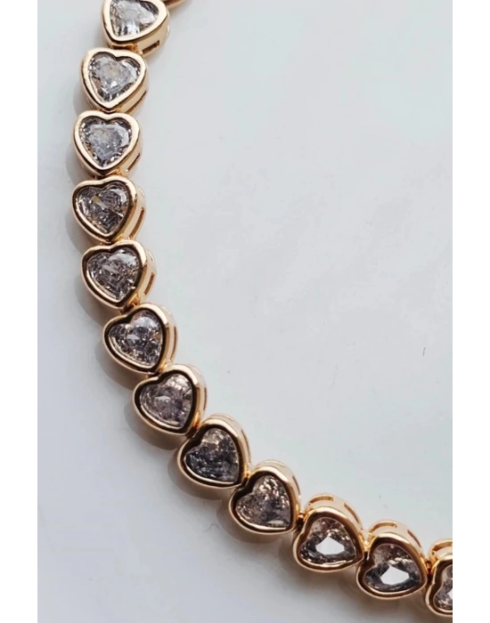 Özel Seri Su Yolu Kalp Tasarım Rose Renk Xuping Kadın Çelik Bileklik