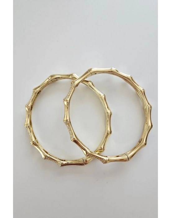 Özel Seri Bone Luxe Tasarım Zirkon Taşlı Kemik Model Kadın Çelik Kelepçe