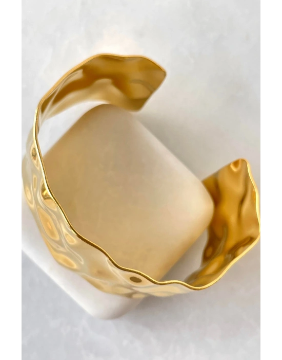 Özel Seri Aurıc Flow Tasarım Ezme Model Ayarlanabilir Kadın Çelik Kelepçe