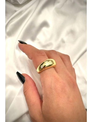 Özel Seri İthal Cilalı Tekli Kalın Bombe Model Tasarım Ayarlanabilir Kadın Yüzük
