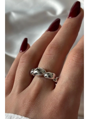 Yeni Seri Cilalı Asimetrik Bombeli Günlük Ayarlanabilir Kadın Yüzük