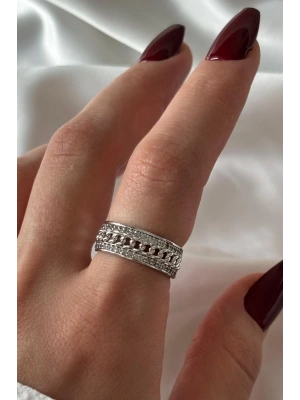 Premium Seri Gurmet Zincirli Model Tasarım Ayarlanabilir Kadın Yüzük