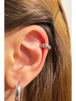 Özel Seri Kalın Burgu Halka Model Tasarım Çelik Kıkırdak Küpe