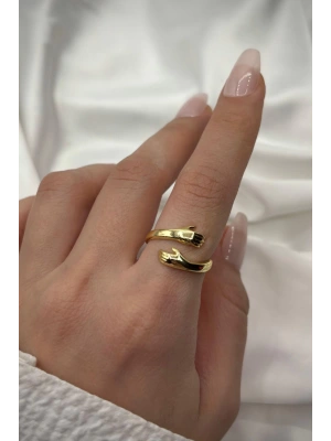 Özel Seri Cilalı Sarılan Eller Tasarım Model Kadın Yüzük