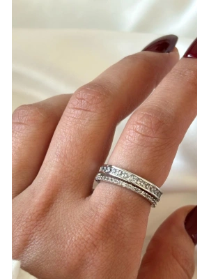 Premium Seri Twins Tasarım Ayarlanabilir Kadın Yüzük