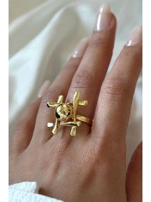 Premium Seri S.O.S Tasarım Cilalı Ayarlanabilir Kadın Yüzük