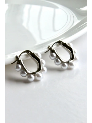 Pearlina Earring Vintage Tasarım Yeni Sezon Incili Kadın Halka Küpe