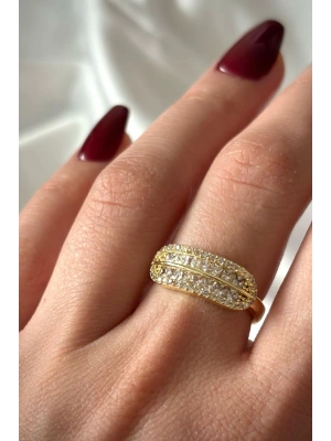 Premium Seri Neo Model Zirkon Taşlı Elips Tasarım Ayarlanabilir Kadın Yüzük