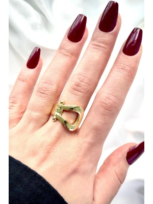 Premium Seri Belt Tasarım Cilalı Ayarlanabilir Kadın Yüzük