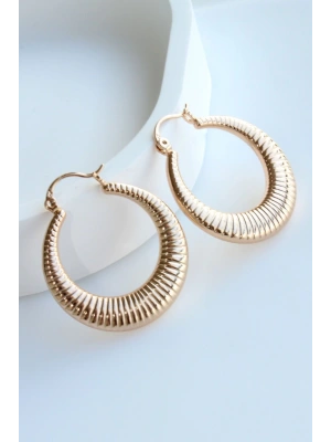 VİP Xuping Burgulu Elips İstiridye Tasarım Kararmaz Renk Atmaz Kadın Çelik Küpe