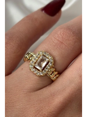 Yeni Sezon Tek Taş Tasarım Kadın Yüzük