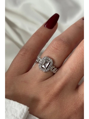 Yeni Sezon Tek Taş Tasarım Kadın Yüzük