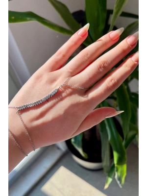 V Tasarım Çavuş Model Zirkon Taşlı Kararmaz Renk Atmaz Kadın Şahmeran