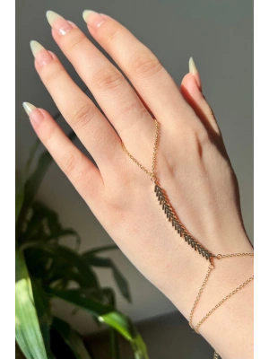 V Tasarım Çavuş Model Zirkon Taşlı Kararmaz Renk Atmaz Kadın Şahmeran