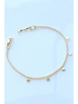 V.İ.P Seri Full Taşlı Su Yolu Çoklu Yıldız Model Renk Atmaz Kararmaz Garantili Kadın Çelik Bileklik