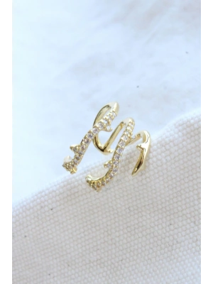 Çoklu Görünüm Zirkon Taşlı Sarmaşık Model Earcuff Kıkırdak Küpe