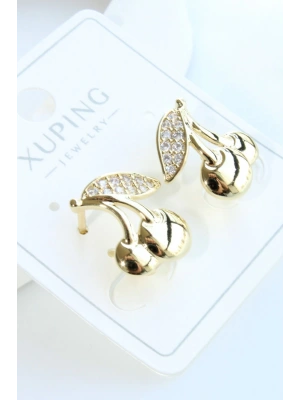 Kiraz Tasarım Xuping 14 K Gold Kadın Çelik Küpe