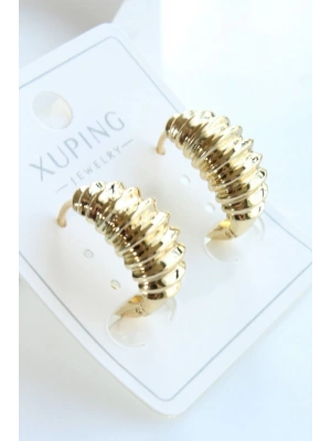 Aurora Hoops Burgu Tasarım Xuping 14 K Gold Kadın Çelik Küpe