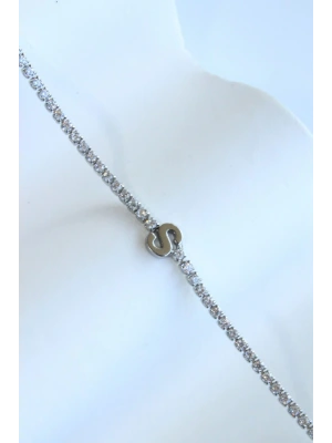 İthal Seri S Harfi Su Yolu Kadın Çelik Bileklik Kararmaz Renk Atmaz